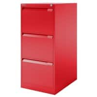 Bisley Aktenschrank A4BS3E F Serie 3 Schubladen Kardinalrot 413 x 622 x 1.016 mm