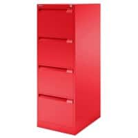 Bisley Hängeregistraturschrank F Serie 4 Schubladen Kardinalrot 413 x 622 x 1.321 mm