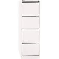 Bisley Aktenschrank A4BS4E F Serie 4 Schubladen Verkehrsweiß 413 x 622 x 1.321 mm