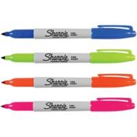 Sharpie Fun Rundspitze Permanentmarker Fein Rundspitze 1 mm Farbig assortiert 4 Stück