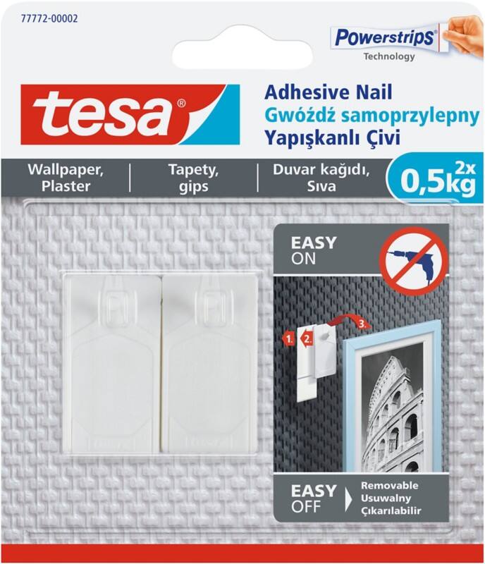 Clou adhésif tesa Blanc 2 Unités