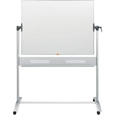 Tableau blanc mobile magnétique pivotant mobile Nobo émaillé 120 x 90 cm Blanc