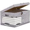 Bankers Box System Archivbox mit Klappdeckel FastFold Besonders stabil FSC Grau 293 (H) x 378 (B) x 545 (T) mm 10 Stück