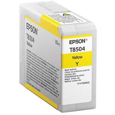 Pack individuel Epson jaune T850400, original, encre pigmentée, Epson, - SureColor SC-P800