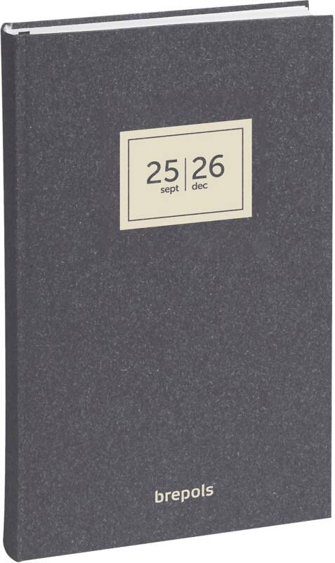 Agenda Brepols 2026 1 Jour par page Néerlandais, Français, Allemand, Anglais Noir 2,210,0674,15,6,0