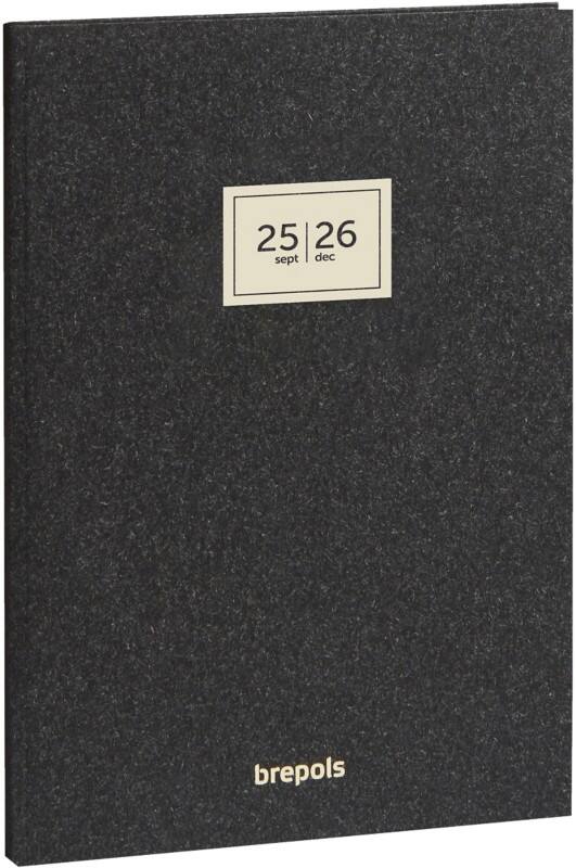 Agenda Brepols 2026 A5 Hebdomadaire Allemand, Anglais, Français, Néerlandais Anthracite 2,064,0674,15,6,0