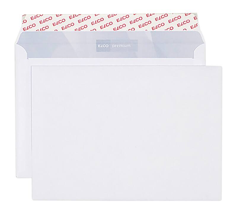 Enveloppes Elco Premium C5 Bande adhésive Blanc 229 (L) x 162 (H) mm Sans Fenêtre 80 g/m²  500 Unités 