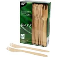Fourchette PAPSTAR Bois Marron 100 unités