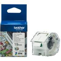 Brother CZ-1003 Authentic Etikettenrollen-Kassette Selbstklebend Weiss 19 mm x 5m