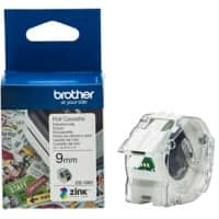 Brother CZ-1001 Authentic Etikettenrollen-Kassette Selbstklebend Weiss 9 mm x 5m