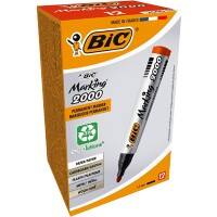 Marqueur permanent BIC Marking 2000 Pointe moyenne, ogive 2 mm Rouge Non rechargeable 12 Unités