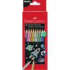Crayons de couleur Faber-Castell Hexagonal Métallique 10 Unités