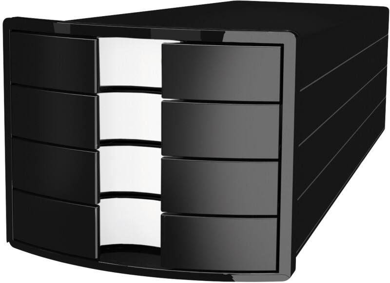 Module à tiroirs HAN Noir 4 Tiroirs 28 x 36,7 x 23,5 cm A4