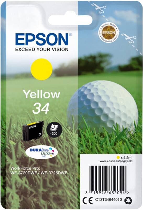 Epson 34 Original Tintenpatrone C13T34644010 Gelb