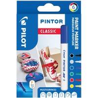 Marqueurs peinture Pilot PINTOR Classic 1 mm Pointe ogive Assortiment 6 Unités