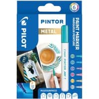 Pilot PINTOR Lackmarker Rundspitze 1.0 mm Farbig sortiert 6 Stück