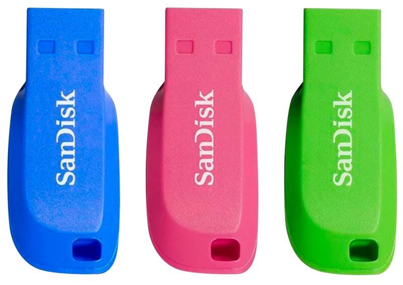 SanDisk Cruzer Blade USB-Stick 32 GB Farbig assortiert 3 Stück