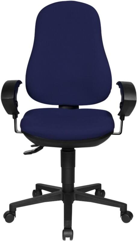 TOPSTAR Ergonomischer Bürostuhl Permanentkontakt Stoff Höhenverstellbare Armlehne Blau 110 kg Point 70