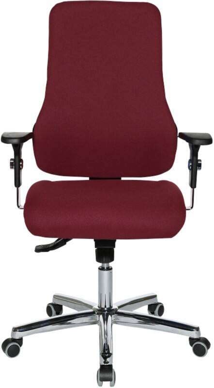 TOPSTAR Ergonomischer Bürostuhl Synchronmechanismus Stoff Höhenverstellbare Armlehne Rot 110 kg Sitness 55