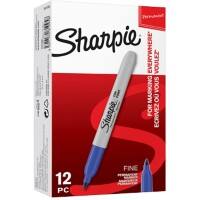 Sharpie FINE POINT Permanentmarker  Fein Rundspitze  - 1,5 mm Blau 12 Stück
