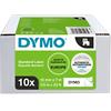 Ruban d’étiquettes Dymo D1 S0720530 / 45013 d’origine Autocollantes Noir sur blanc 12 mm x 7 m Paquet de 10