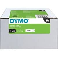 Ruban d’étiquettes Dymo D1 2093098 / 45803 d’origine Autocollantes Noir sur blanc 19 mm x 7 m Paquet de 10