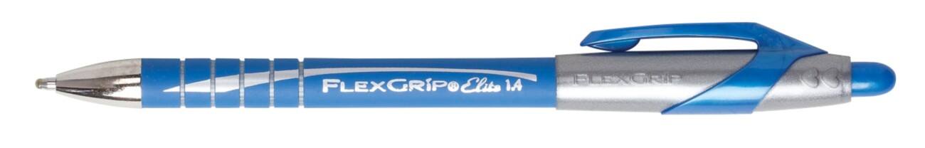 Stylo bille Paper Mate Flexgrip Elite Bleu Rétractable 12 Unités
