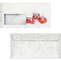 Enveloppes de Noël Sigel Winter Flair 90 g/m² DL Blanc, rouge 50 Unités