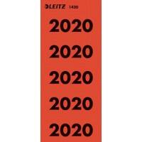 Leitz 2020 Jahreszahlen-Inhaltsschildchen 1420-00-25 Rot 60 x 25,5 mm 100 Stück