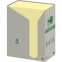 Notes Post-it Recyclées 127 x 76 mm Jaune canari 16 Blocs de 100 Feuilles