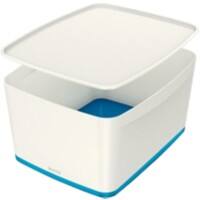 Leitz MyBox WOW Aufbewahrungsbox 18 L Weiß, Blau Kunststoff 31,8 x 38,5 x 19,8 cm