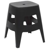 Tabouret de bar Paperflow Noir et base en hêtre Paquet de 5