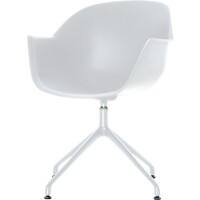 Chaise visiteur Paperflow avec accoudoir MOON Blanc Paquet de 2