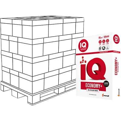 IQ Economy+ DIN A4 Druckerpapier Glatt Weiß 240 Pack à 500 Blatt