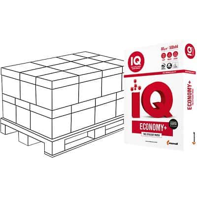 IQ Economy+ DIN A4 Druckerpapier Glatt Weiß 120 Pack à 500 Blatt