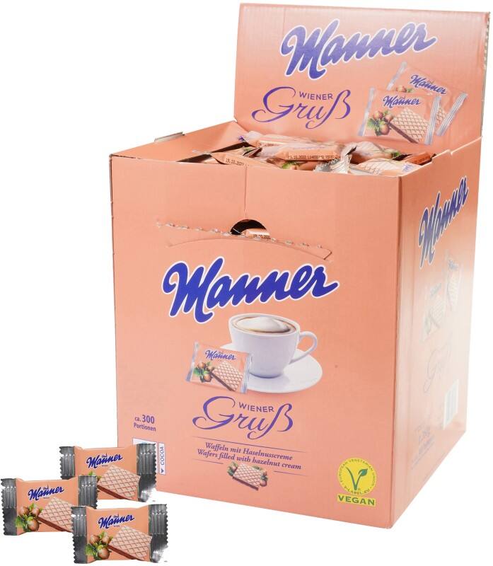 Gaufrettes Manner Noisette 300 Unités de 4.24 g