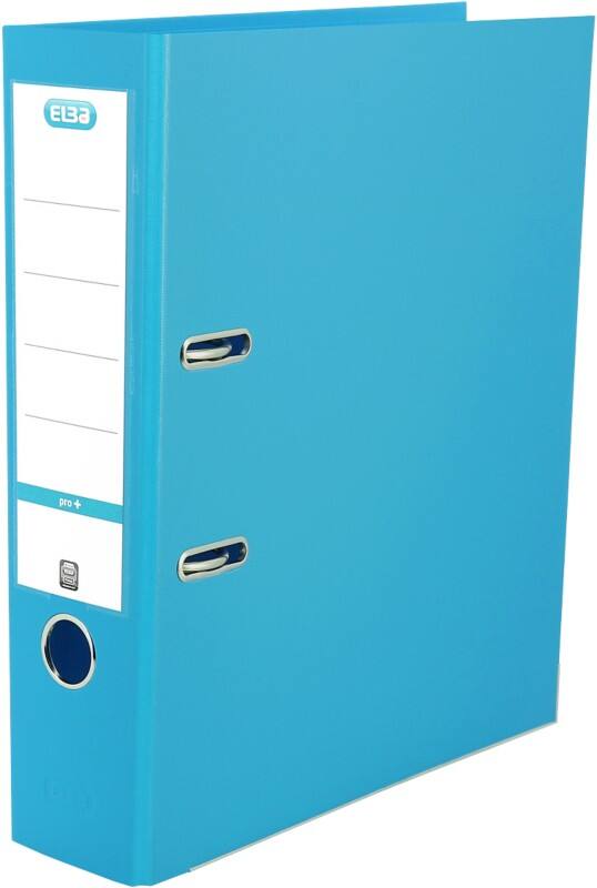 Classeur à levier ELBA Large Smart Pro+ A4 80 mm Bleu clair 2 Anneaux Plastique Portrait