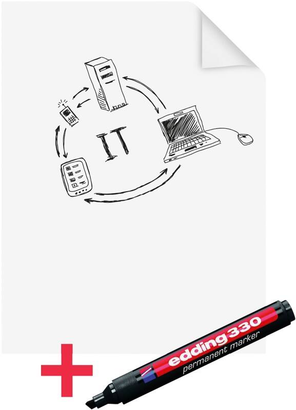 Legamaster Wall Mountable Paper Chart Foil Magic-Chart Blanko 60 x 80 cm Recycelbar Weiss 25 Blatt