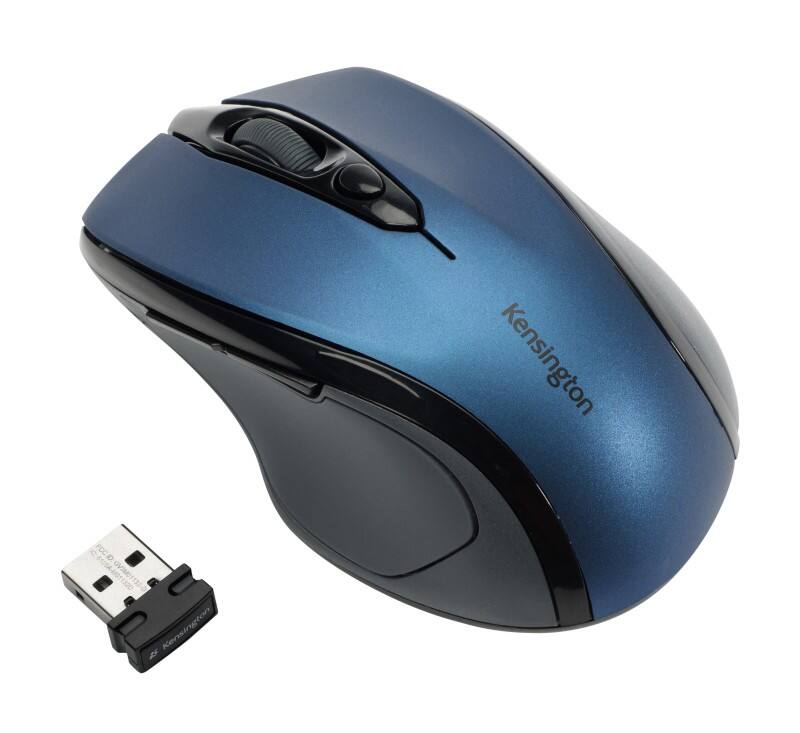 Souris sans fil ergonomique Kensington Pro Fit K72421WW Taille moyenne Optique Pour droitiers Récepteur Nano USB-A bleu