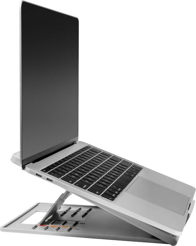 Rehausseur ergonomique et refroidissant Kensington SmartFit Easy Riser Go K50421EU pour ordinateur portable hauteur ajustable jusqu'à 14" gris