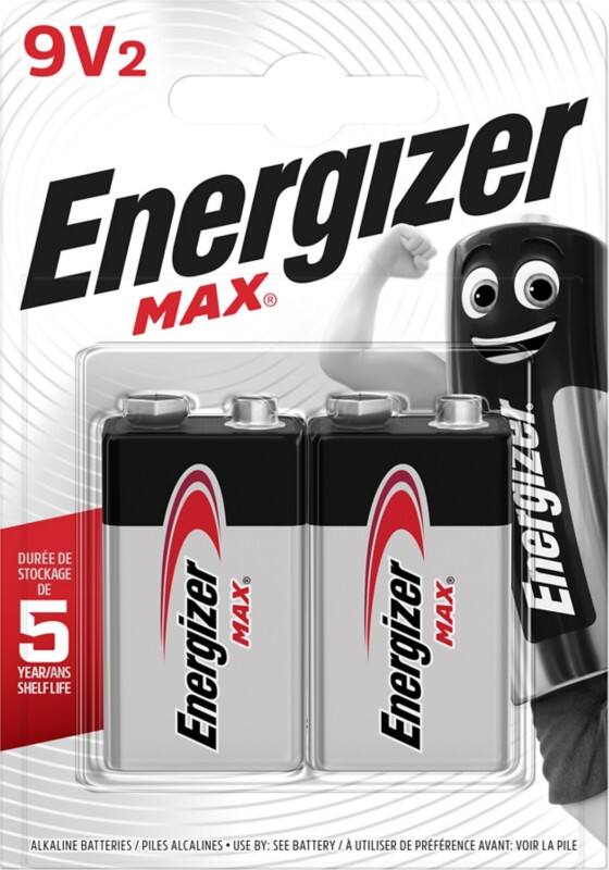 Piles Energizer Max 9V 6LR61 21000 mAh Alcaline 2 Unités