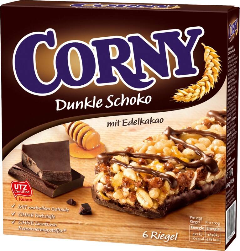 Corny Schokoladenriegel Dunkle Schokolade 6 Stück à 23 g
