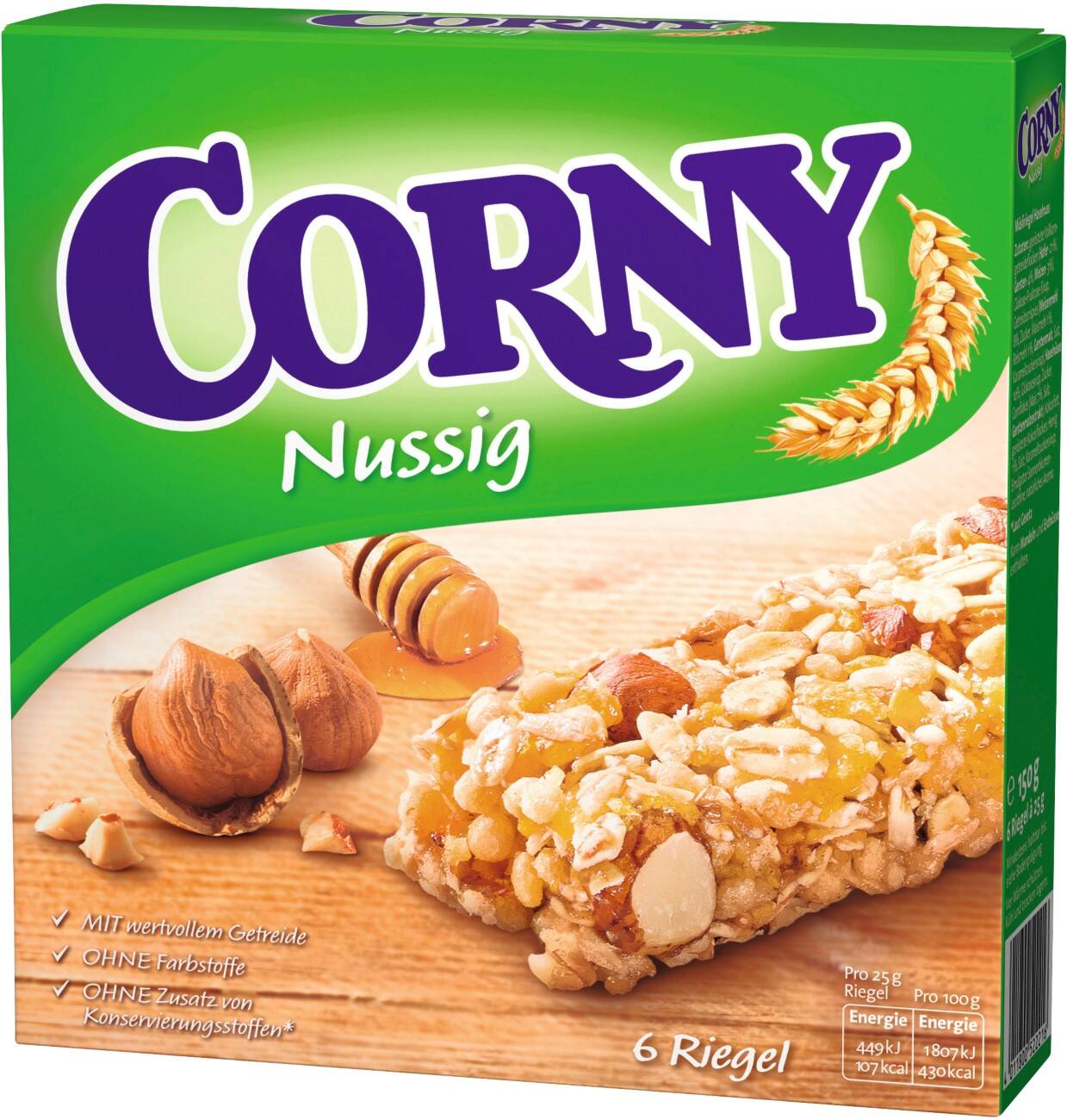 Corny Müsliriegel Nussig 6 Stück à 25 g
