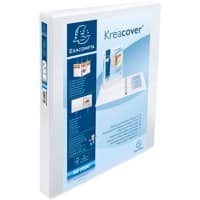 Classeur Exacompta 51842E Kreacover PP A4 4 anneaux 30 mm Blanc 10 unités