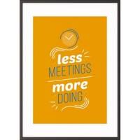 Paperflow Wandbild "Less meetings more doing" 600 x 800 mm