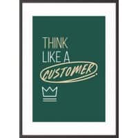Paperflow Wandbild "Think like a customer" 420 x 594 mm