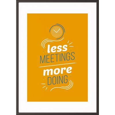 Paperflow Wandbild "Less meetings more doing" 300 x 400 mm