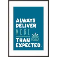 Paperflow Wandbild "Always deliver more than expected" 400 x 500 mm