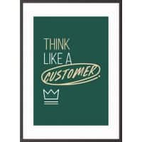 Paperflow Wandbild "Think like a customer" 297 x 420 mm