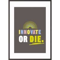 Paperflow Wandbild "Innovate or die" 500 x 700 mm